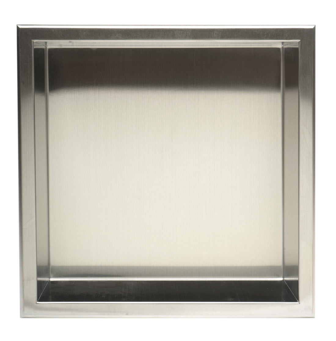 ALFI brand ABN1212-BSS 12 x 12 Brushed Stainless Steel Square Single Shelf Bath Shower Niche