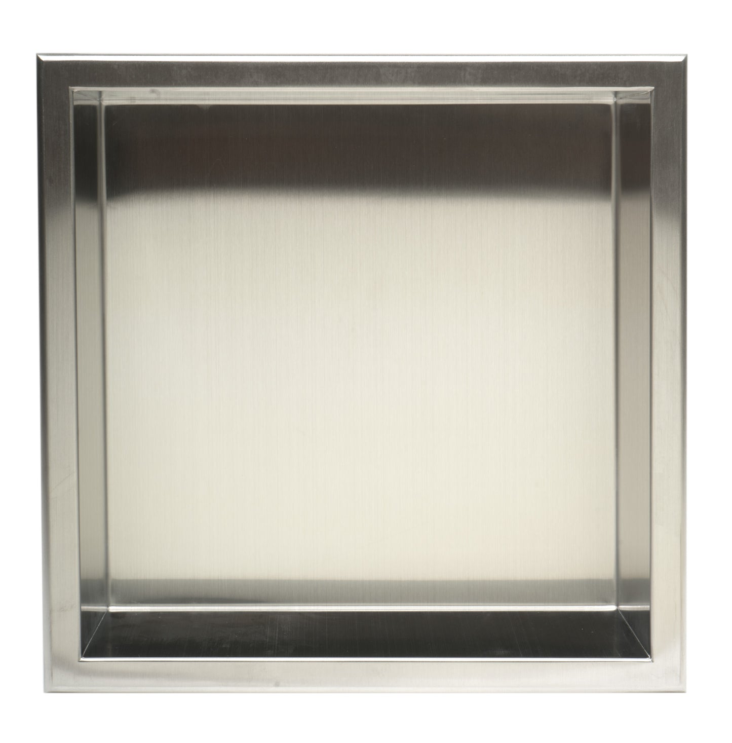 ALFI brand ABN1212-BSS 12 x 12 Brushed Stainless Steel Square Single Shelf Bath Shower Niche