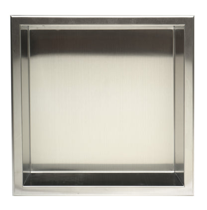 ALFI brand ABN1212-BSS 12 x 12 Brushed Stainless Steel Square Single Shelf Bath Shower Niche