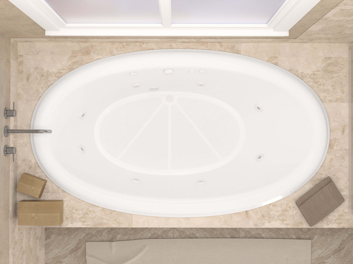 Atlantis Whirlpools Petite 44 x 78 Oval Whirlpool Jetted Bathtub