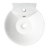 ALFI brand ABC113 White 17" Round Wall Mounted Ceramic Sink with Faucet Hole