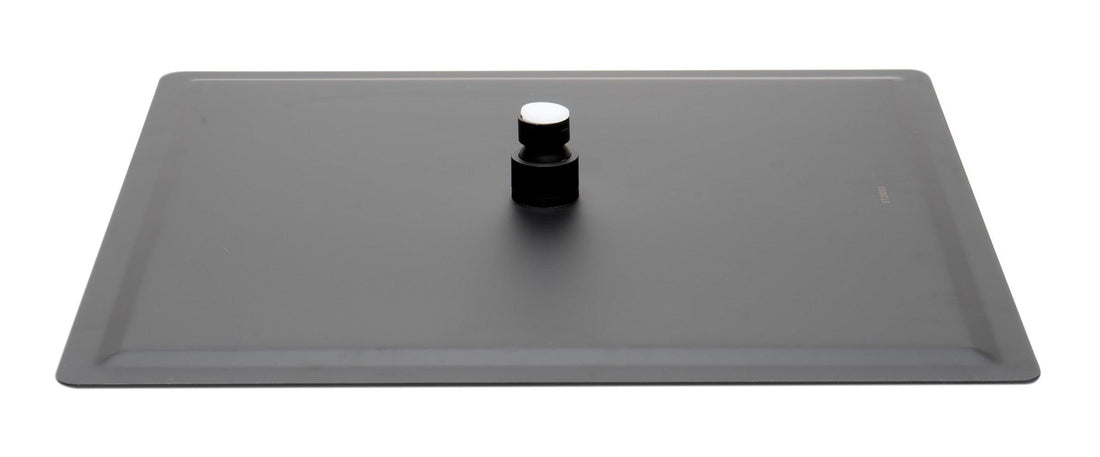 ALFI brand RAIN16S-BM Matte Black Stainless Steel 16" Square Ultra-Thin Rain Shower Head