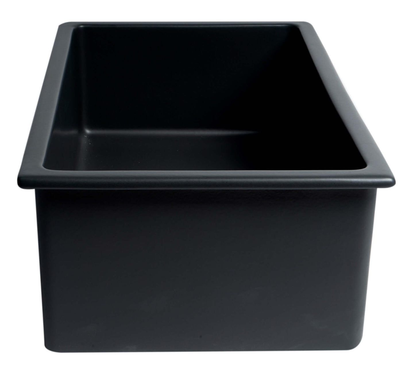 ALFI brand AB3018UD-BM Black Matte 30" x 18" Fireclay Undermount / Drop In Fireclay Kitchen Sink