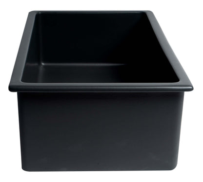 ALFI brand AB3018UD-BM Black Matte 30" x 18" Fireclay Undermount / Drop In Fireclay Kitchen Sink