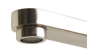 ALFI brand AB2703-BN Brushed Nickel Deck Mounted Tub Filler and Round Hand Held Shower Head