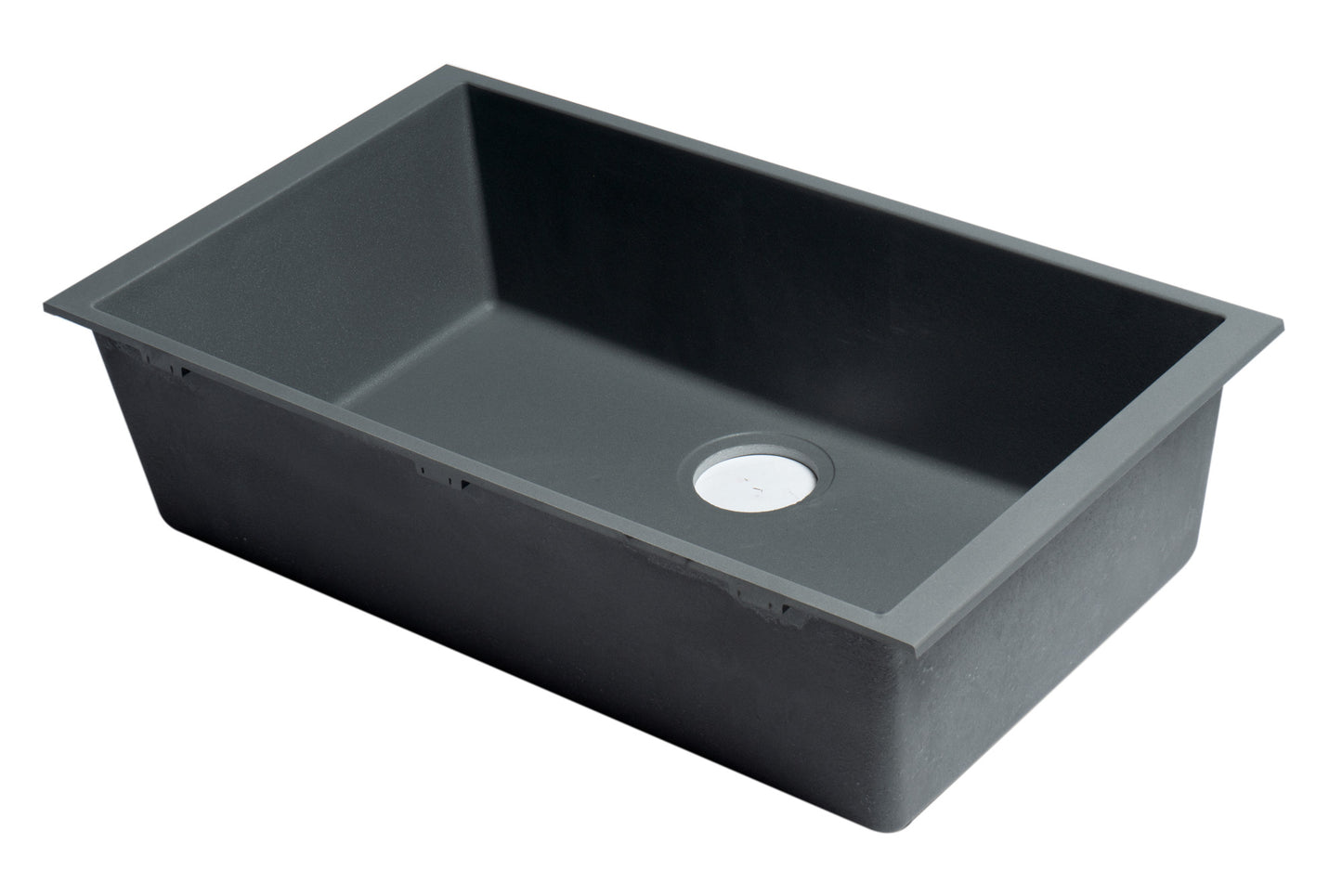 ALFI brand AB3020UM-T Titanium 30" Undermount Single Bowl Granite Composite Kitchen Sink