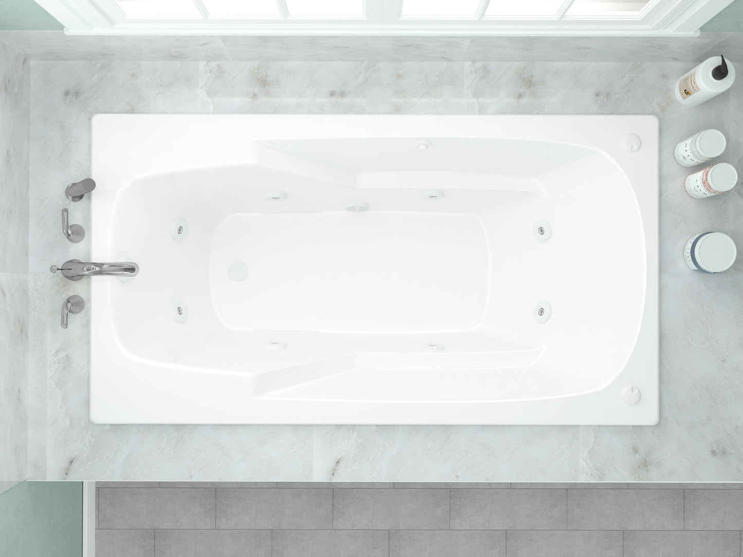 Atlantis Whirlpools Eros 32 x 60 Rectangular Whirlpool Jetted Bathtub