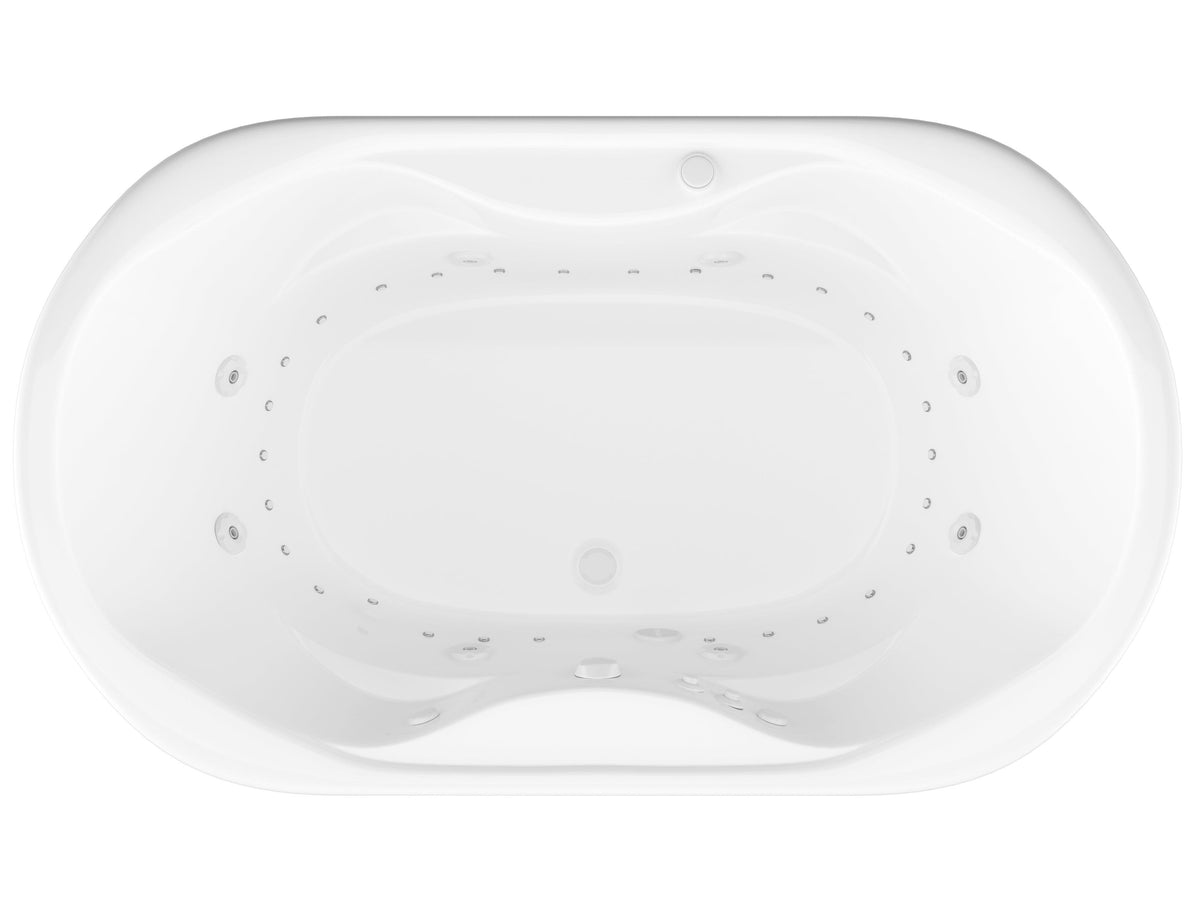 Atlantis Whirlpools Indulgence 41 x 70 Oval Air & Whirlpool Jetted Bathtub