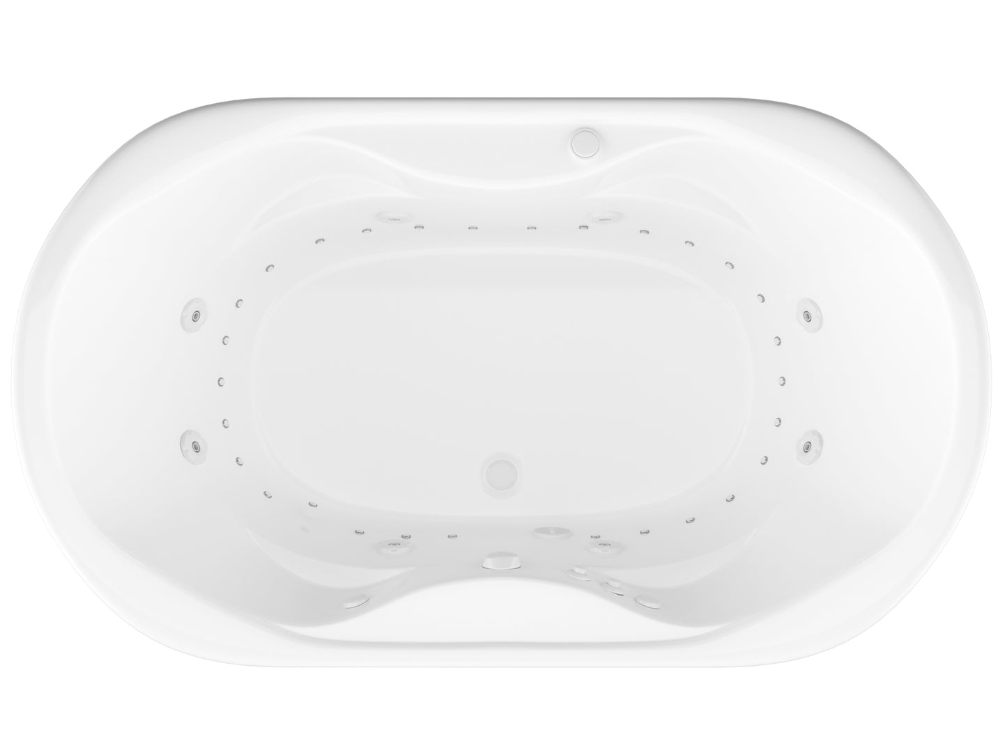 Atlantis Whirlpools Indulgence 41 x 70 Oval Air & Whirlpool Jetted Bathtub