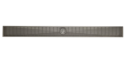 ALFI brand ABLD32D 32" Modern Stainless Steel Linear Shower Drain with Groove Lines