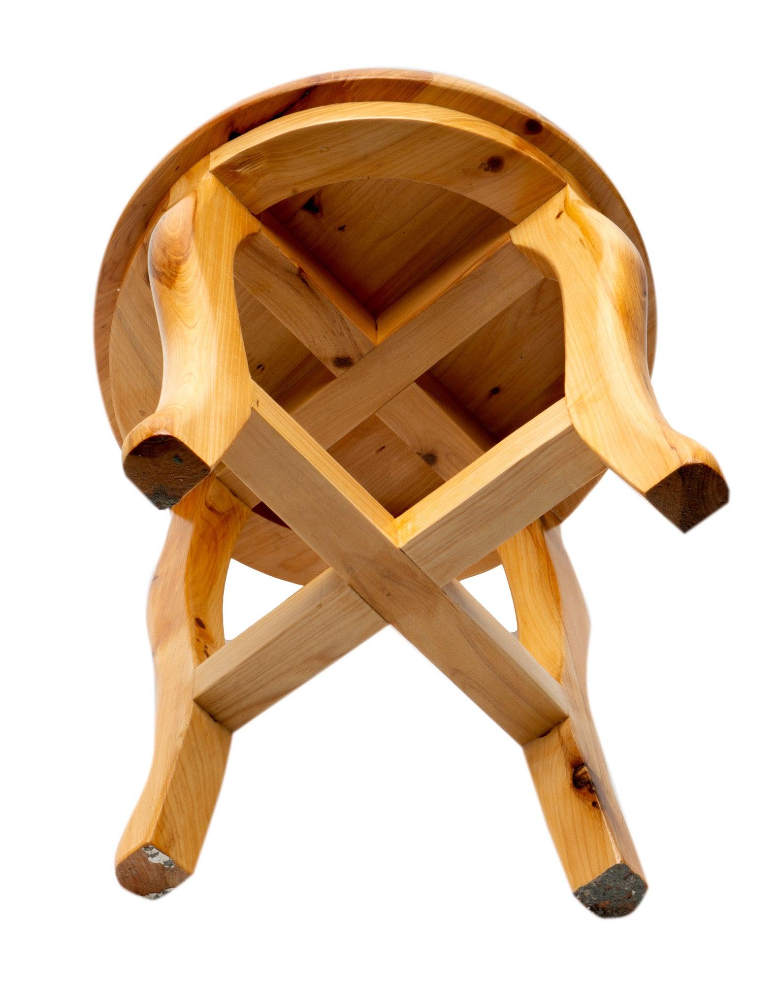 ALFI brand AB4406 11" Cedar Wood Round  Stool Multi-Purpose Accessory