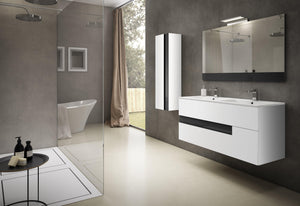 Lucena Bath Vision 32" Contemporary Wood single sink Vanity in White & White handle / Abedul & Tortora / Canela & Black / White & Black / White & Grey / Grey & White - The Bath Vanities