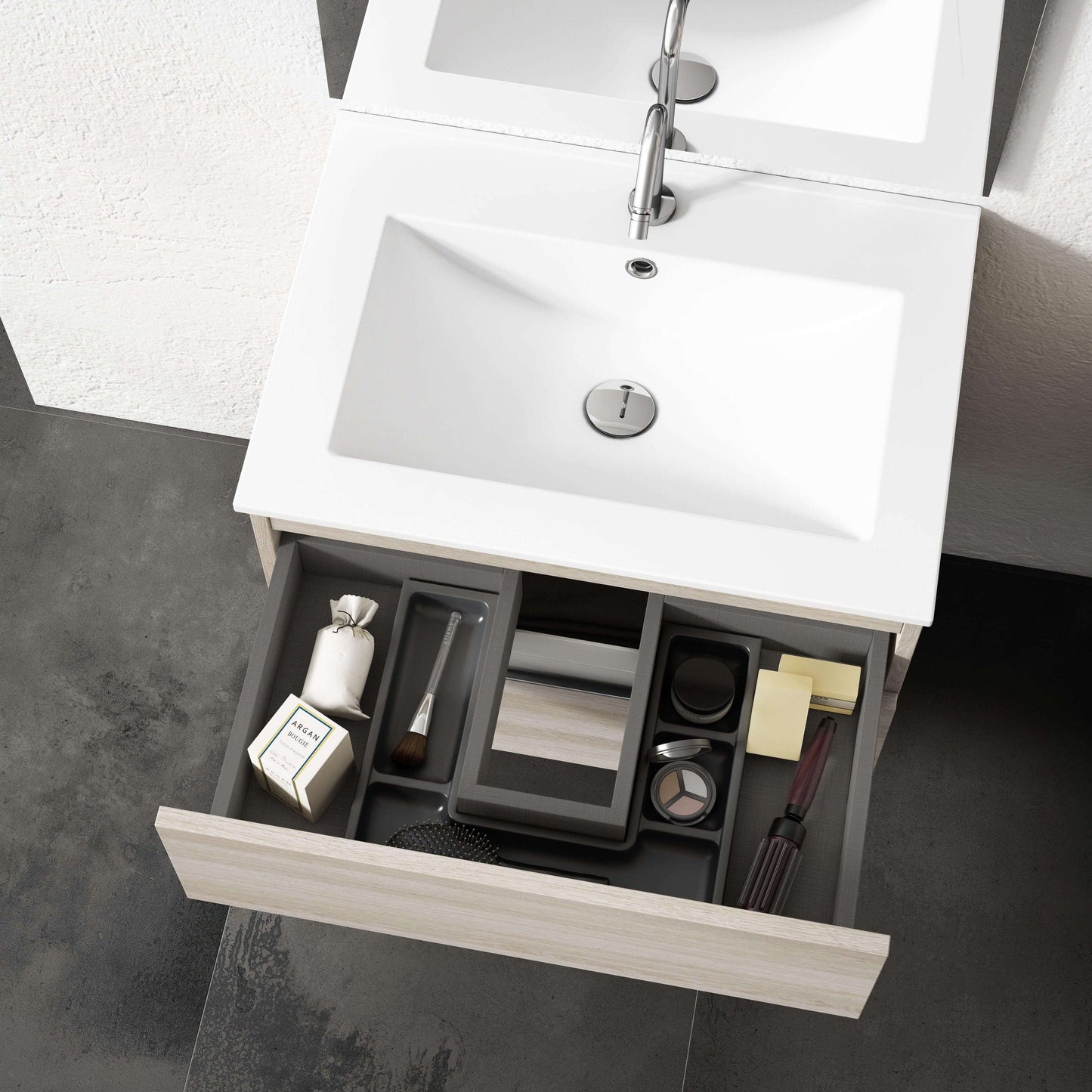 Lucena Bath Vision 32" Contemporary Wood single sink Vanity in White & White handle / Abedul & Tortora / Canela & Black / White & Black / White & Grey / Grey & White - The Bath Vanities