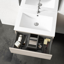 Load image into Gallery viewer, Lucena Bath Vision 64&quot; Contemporary Wood single sink Vanity in White &amp; White handle / Abedul &amp; Tortora / Canela &amp; Black / White &amp; Black / White &amp; Grey / Grey &amp; White - The Bath Vanities
