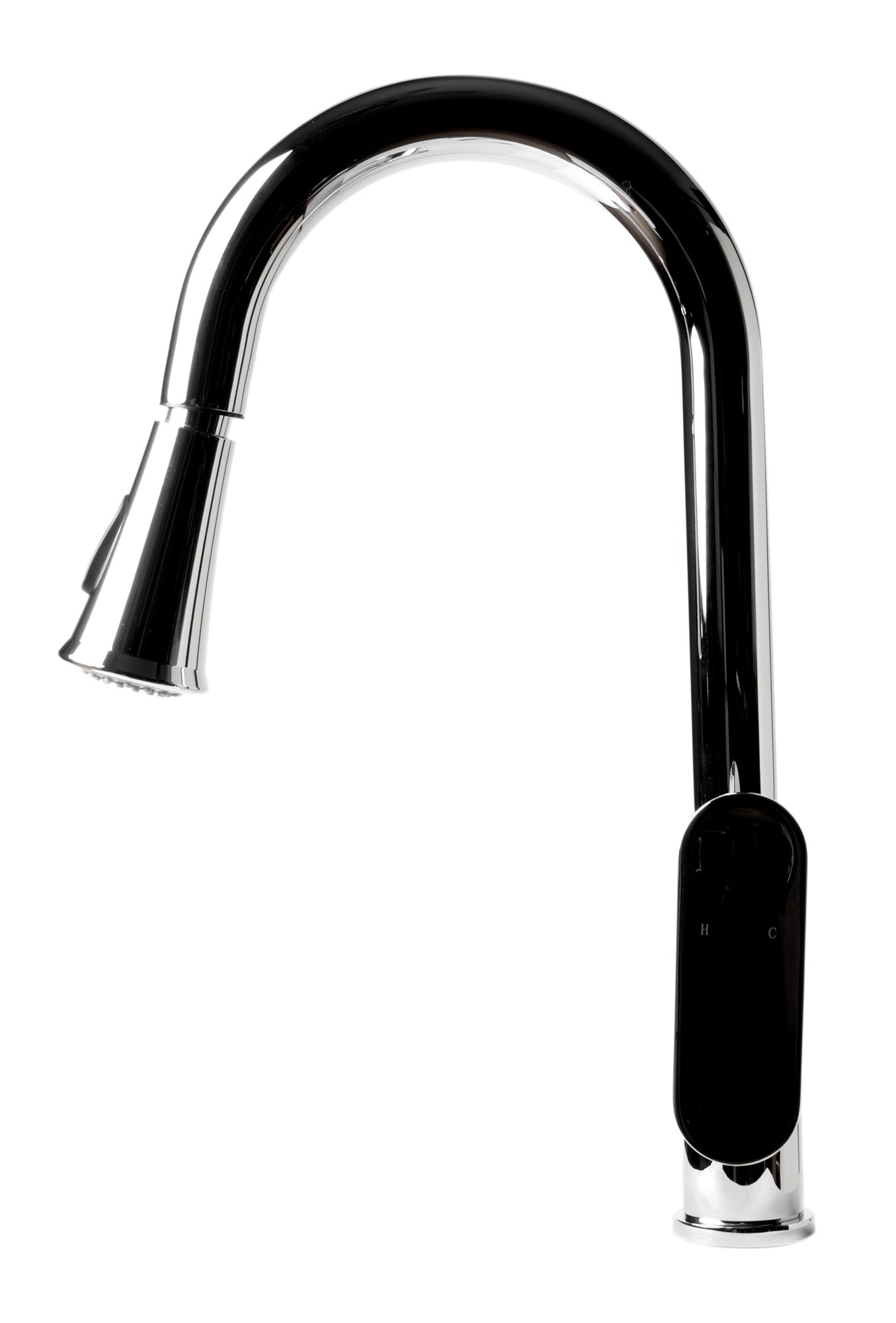 ALFI brand ABKF3480-PC Polished Chrome Gooseneck Pull Down Kitchen Faucet