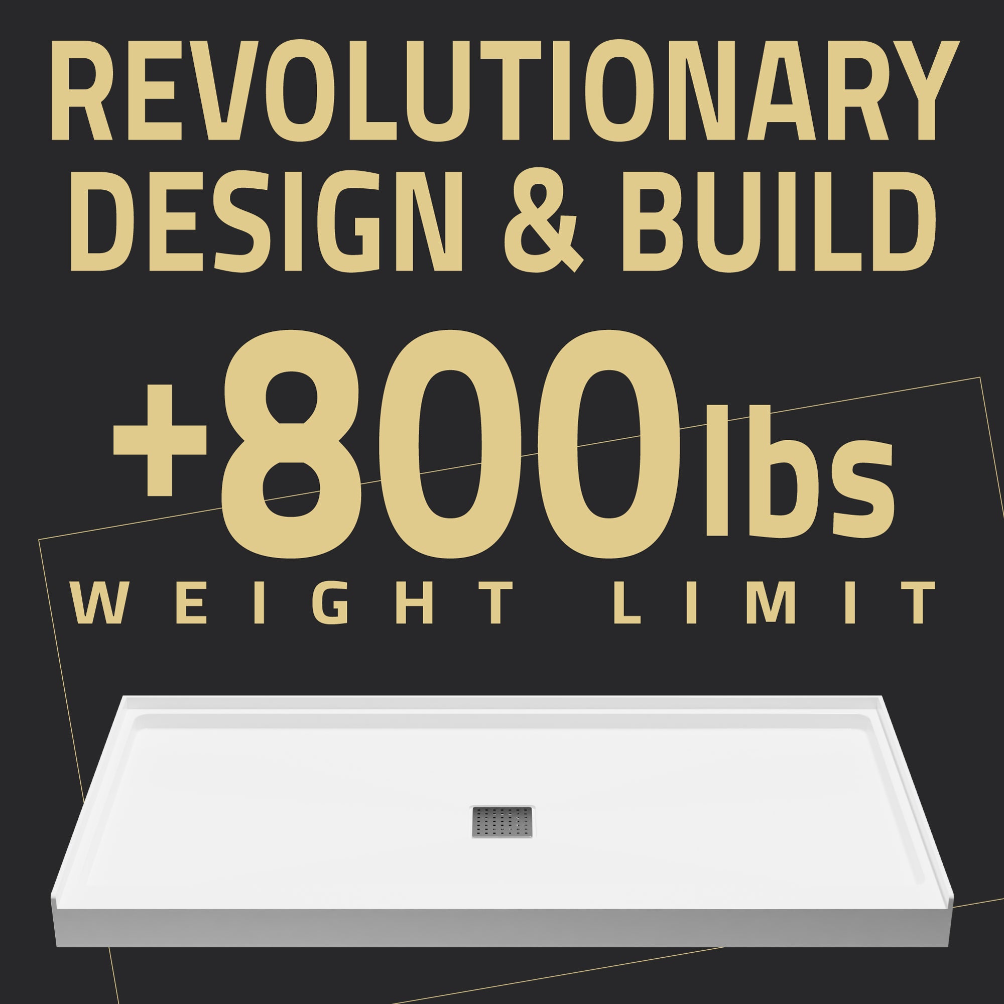 ALEXANDER 60 in. x 30 in. Center Drain Shower Base