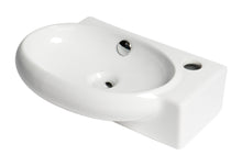 Load image into Gallery viewer, ALFI brand ABC117 White 17&quot; Small Wall Mounted Ceramic Sink with Faucet Hole