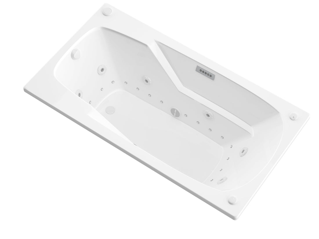 Eros Deluxe Series Air & Whirlpool Jetted Bathtub by Atlantis Whirlpools – White Acrylic