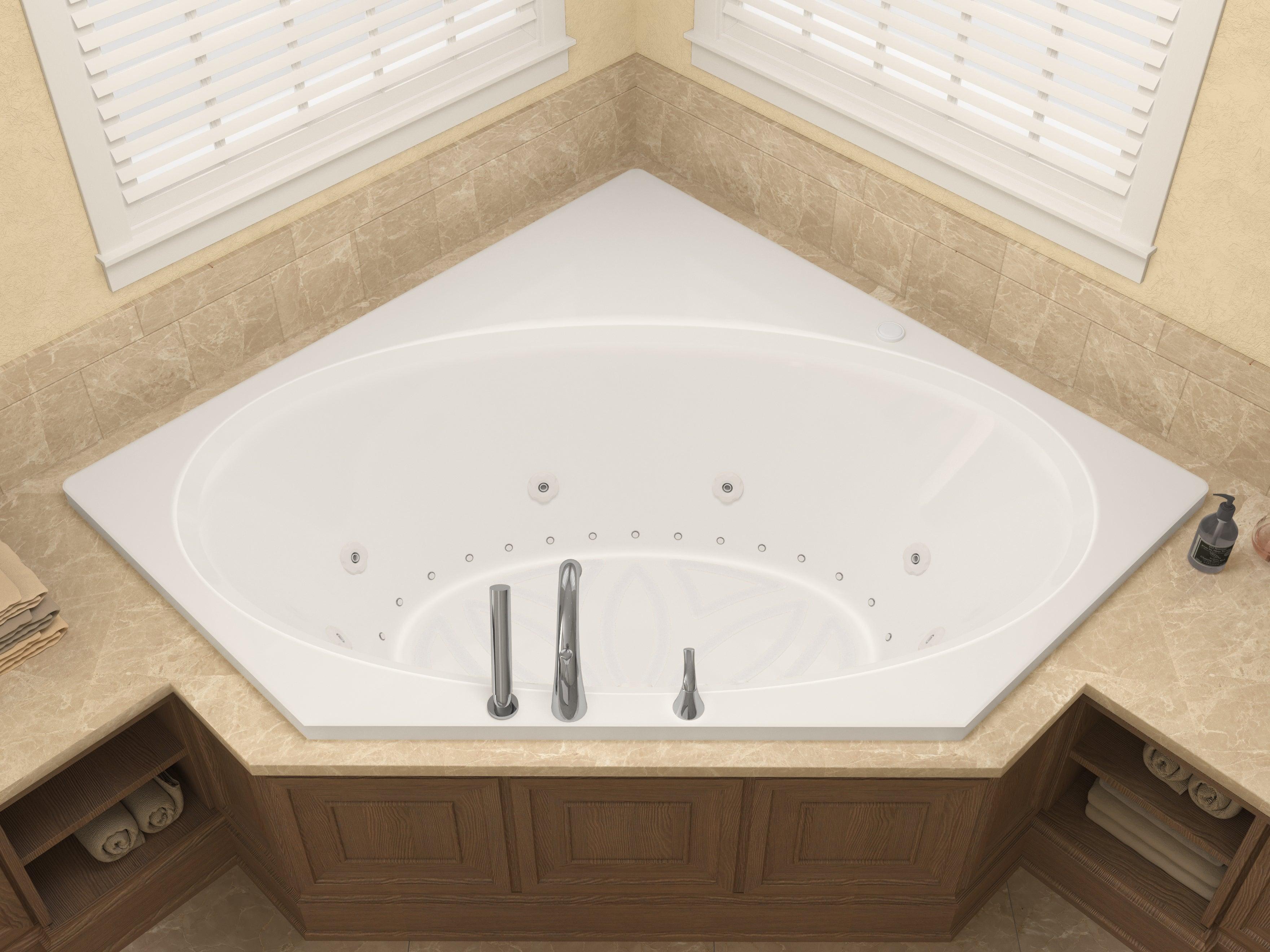 Atlantis Whirlpools Venus 60 x 60 Corner Air & Whirlpool Jetted Bathtub