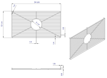 ALFI brand ABGR3018 Stainless steel kitchen sink grid for AB3018SB, AB3018ARCH, AB3018UM