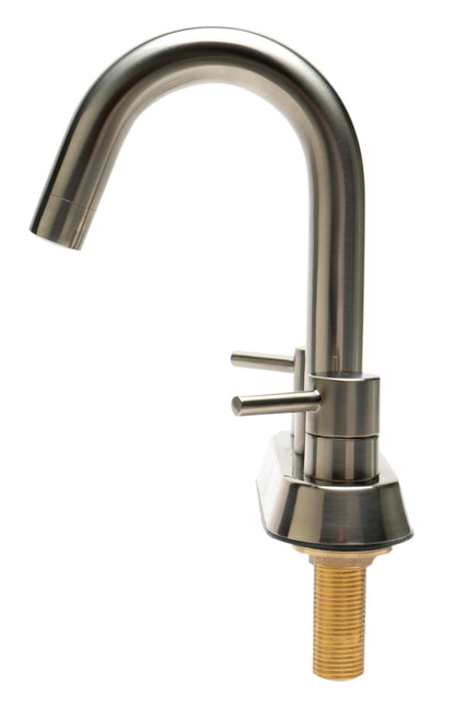 ALFI brand AB1400-BN Brushed Nickel Two-Handle 4'' Centerset Bathroom Faucet