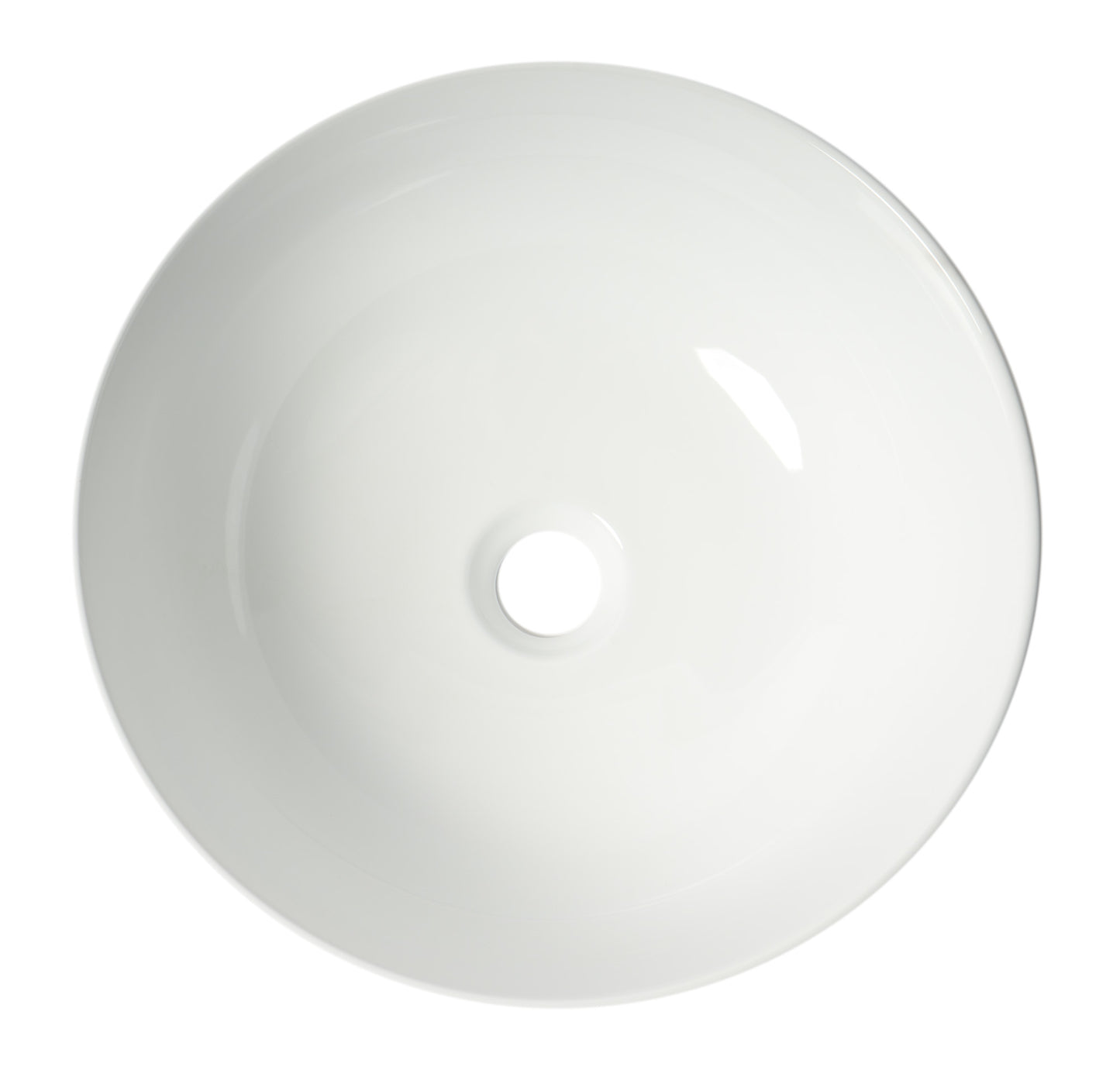 ALFI brand ABC905 White 15" Round Vessel Bowl Above Mount Ceramic Sink