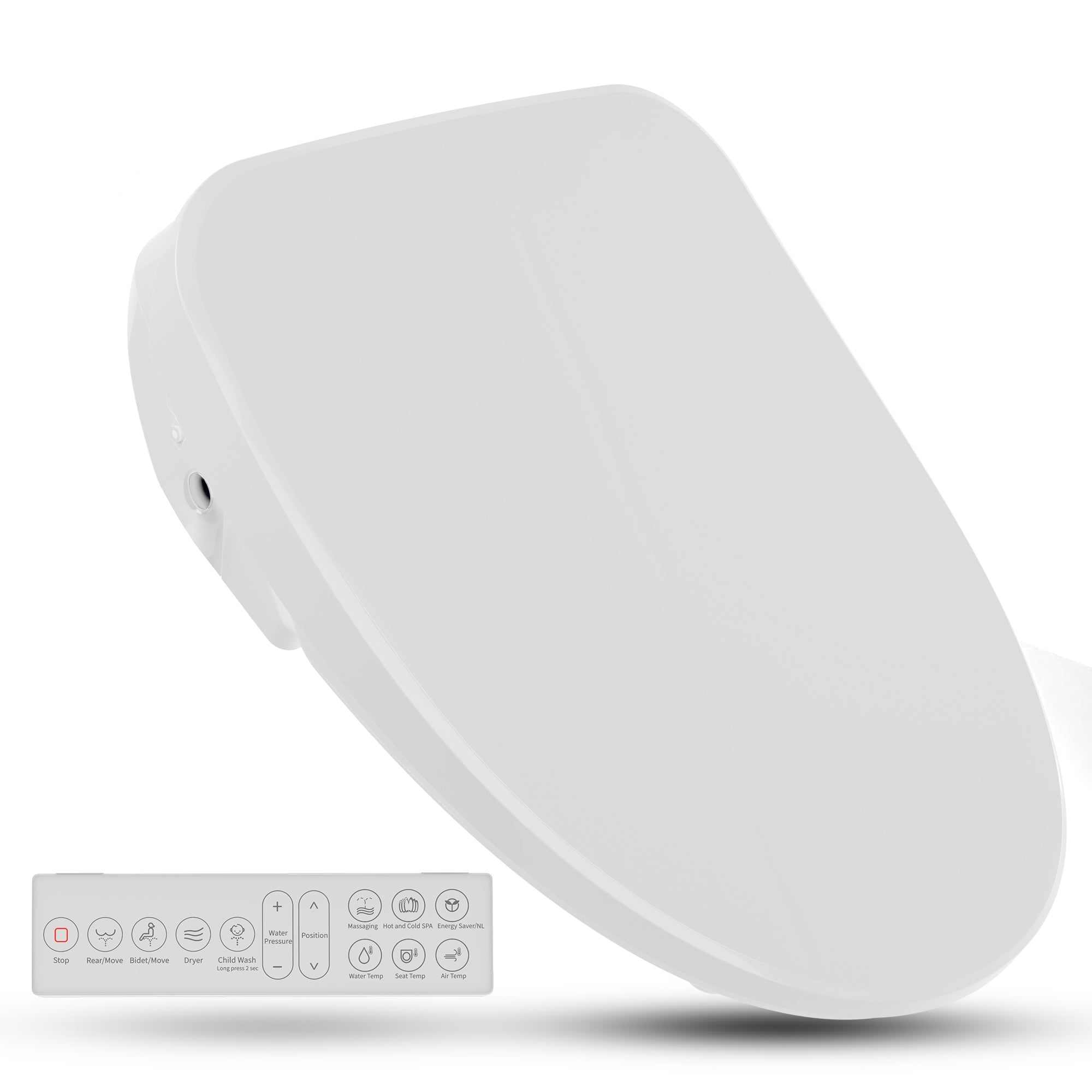 Shore Smart Electric Bidet Toilet Seat with Remote Control and Heated ...