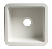 Load image into Gallery viewer, ALFI brand ABF1818S-W White Square 18&quot; x 18&quot; Undermount / Drop In Fireclay Prep Sink