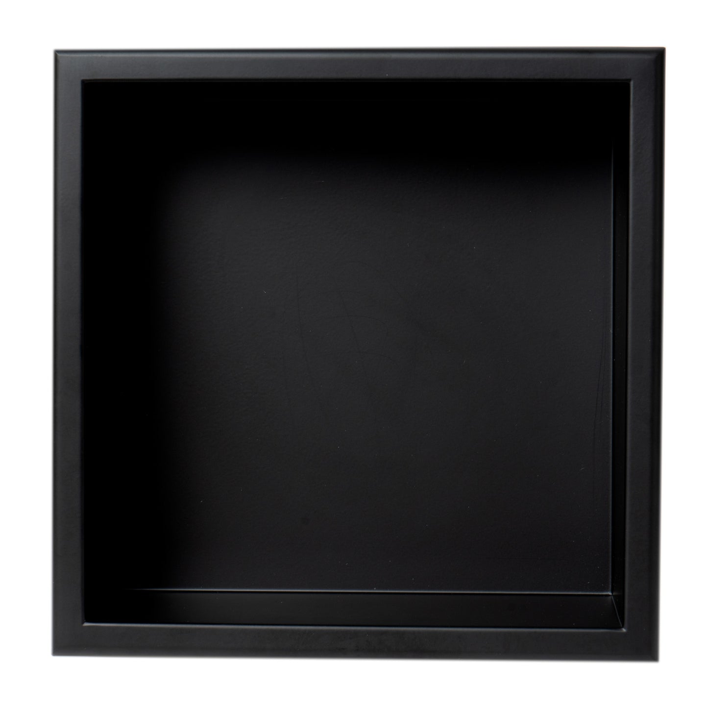 ALFI brand ABNC1212-BLA 12" x 12" Black Matte Stainless Steel Square Single Shelf Bath Shower Niche