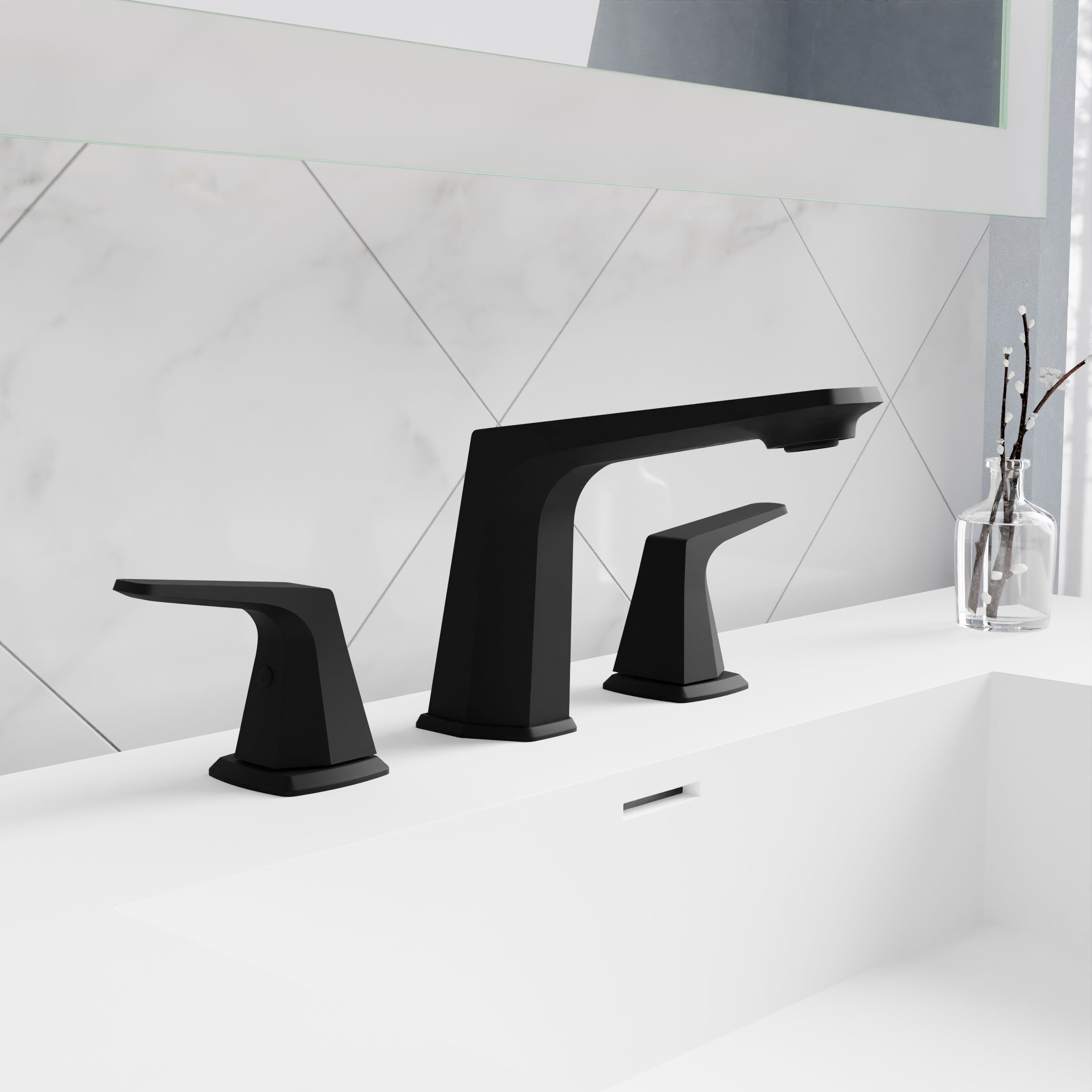 ANZZI 2-Handle 3-Hole 8 in. Widespread Bathroom Faucet With Pop-up Drain