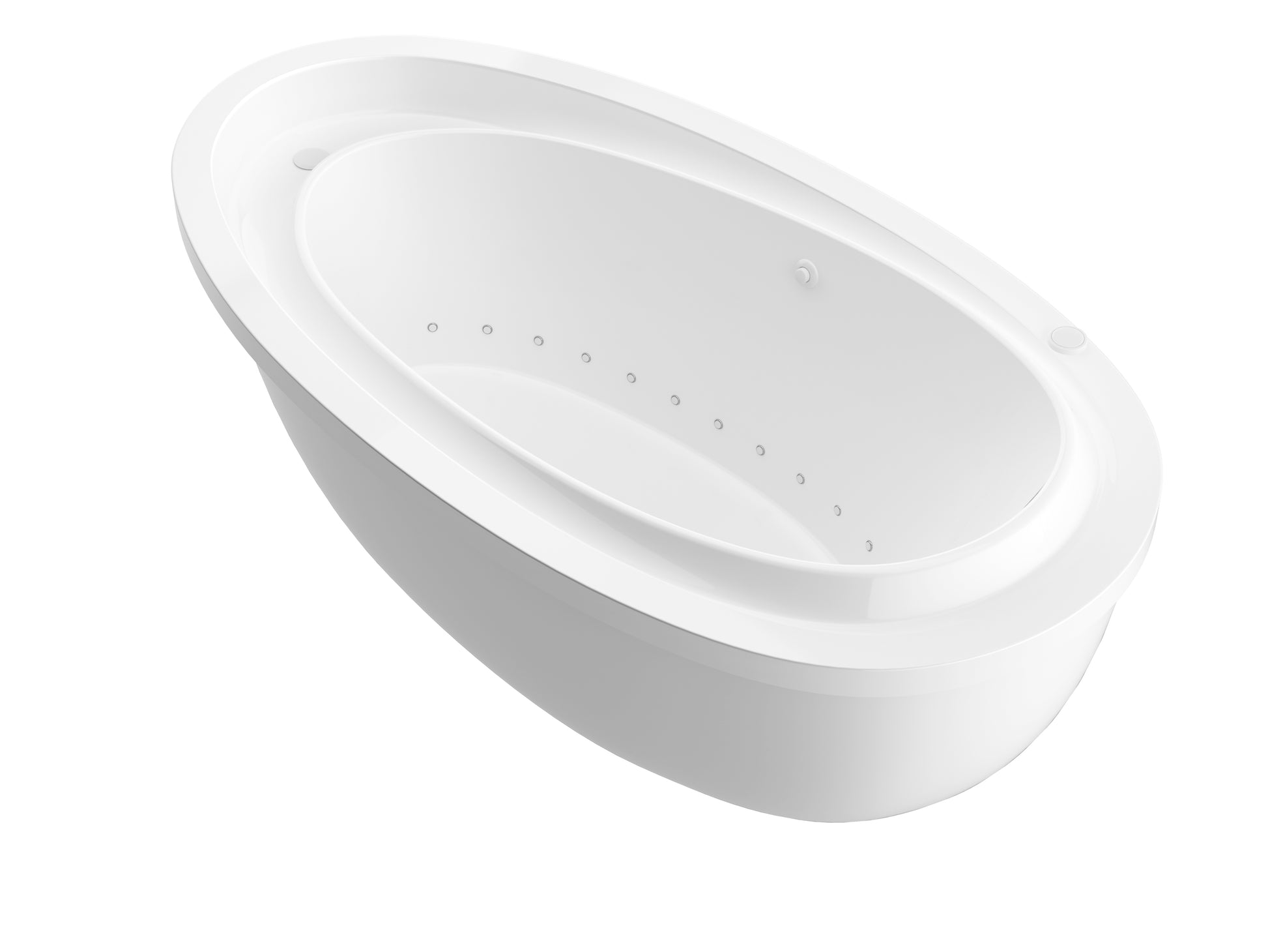 Atlantis Whirlpools Breeze 38 x 71 Oval Freestanding Air Jetted Bathtub