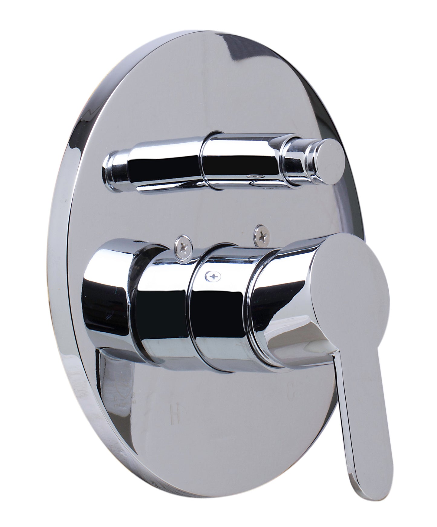 ALFI brand AB3101-PC Polished Chrome Shower Valve Mixer with Rounded Lever Handle and Diverter