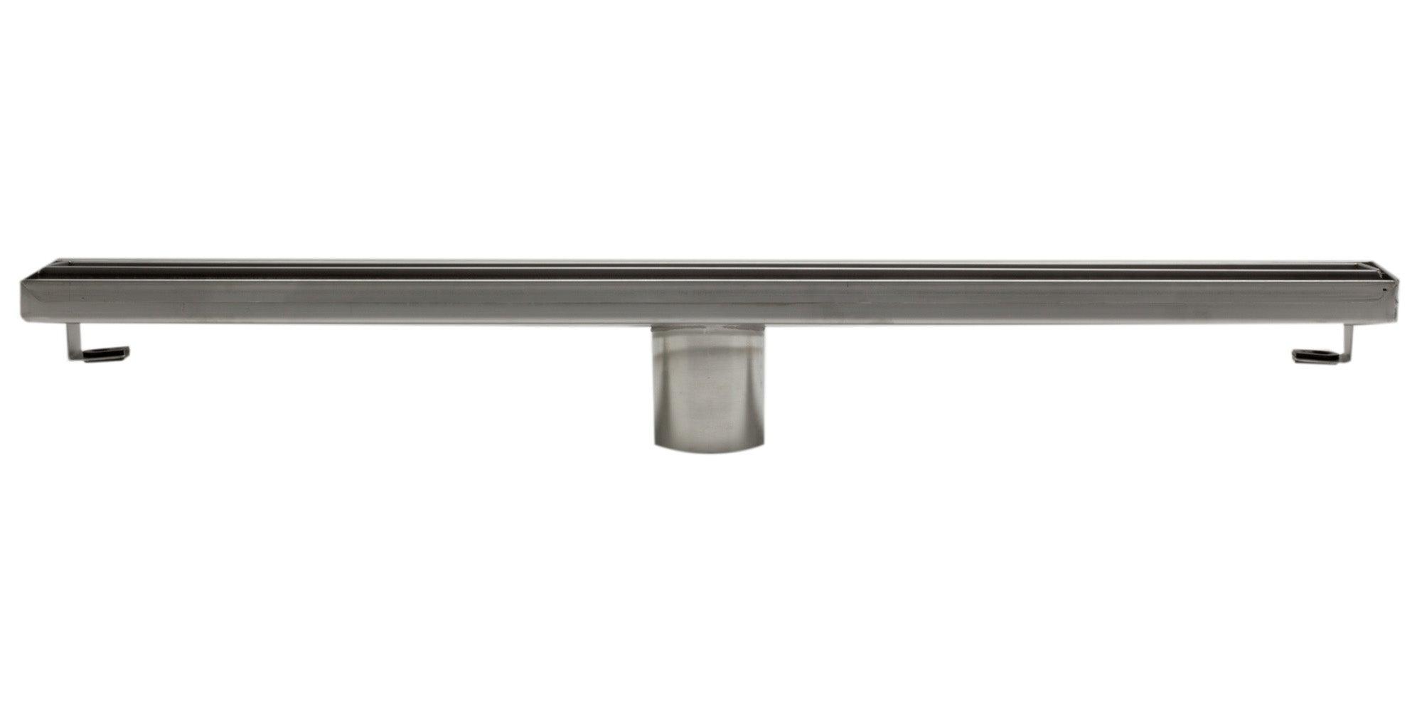 ALFI brand ABLD24A 24" Long Modern Stainless Steel Linear Shower Drain w/o Cover