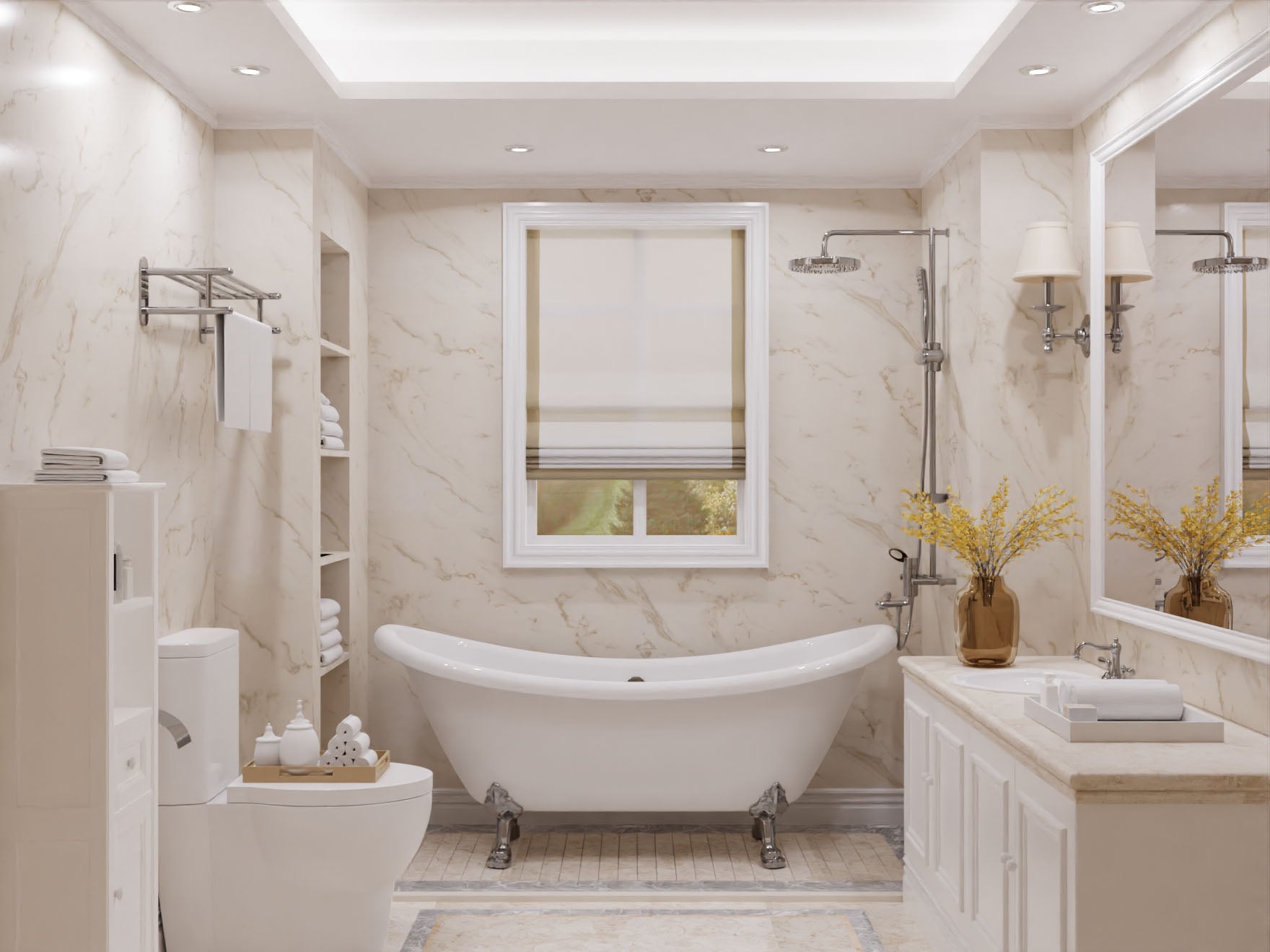 69.29” Belissima Double Slipper Acrylic Claw Foot Tub in White