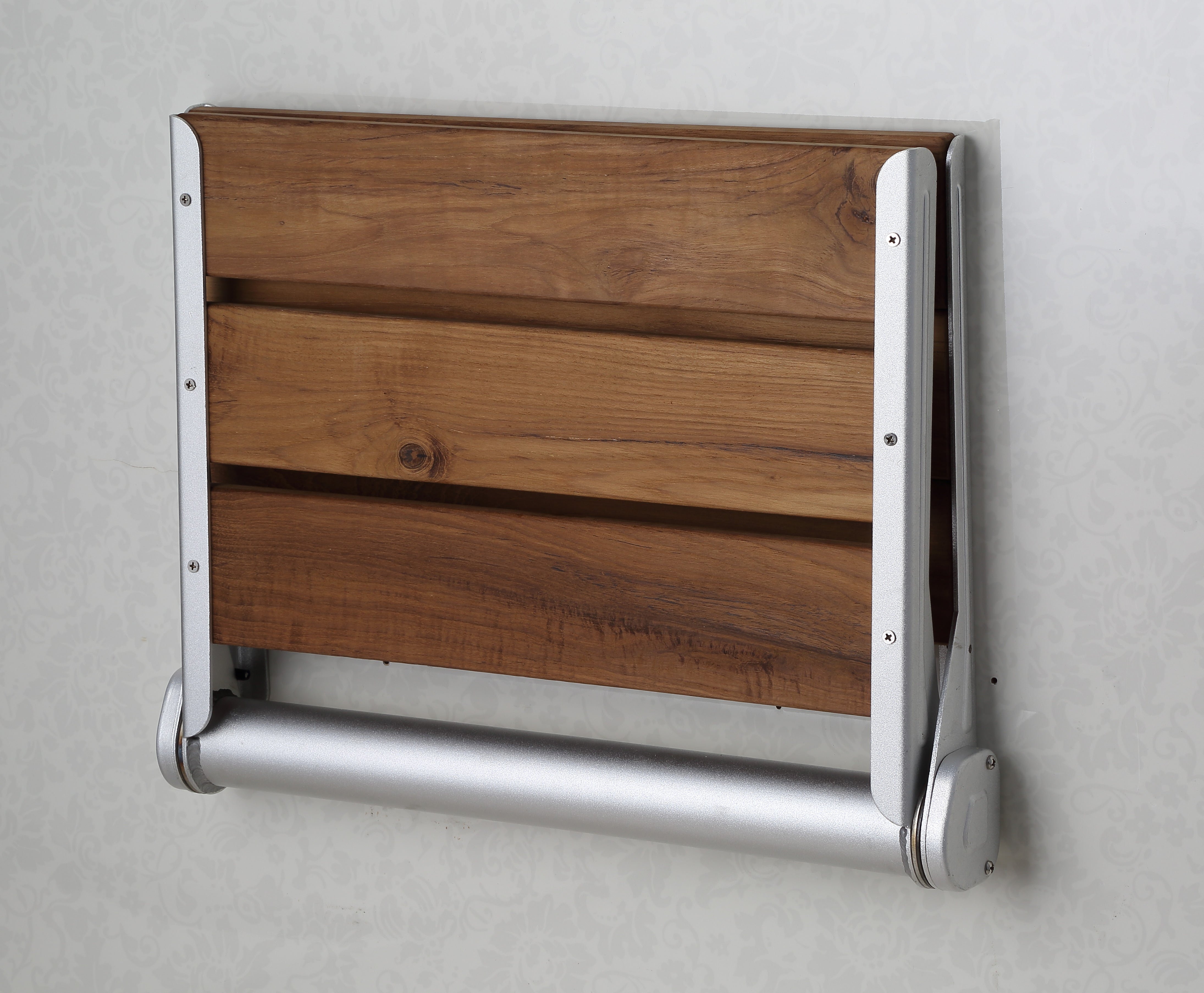 Saxon 15 in.  Teak Wall Mounted Shower Seat
