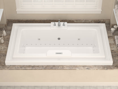 Atlantis Whirlpools Infinity Deluxe Series 45.75 x 78.312in. Air and Whirlpool Jetted Bathtub in White