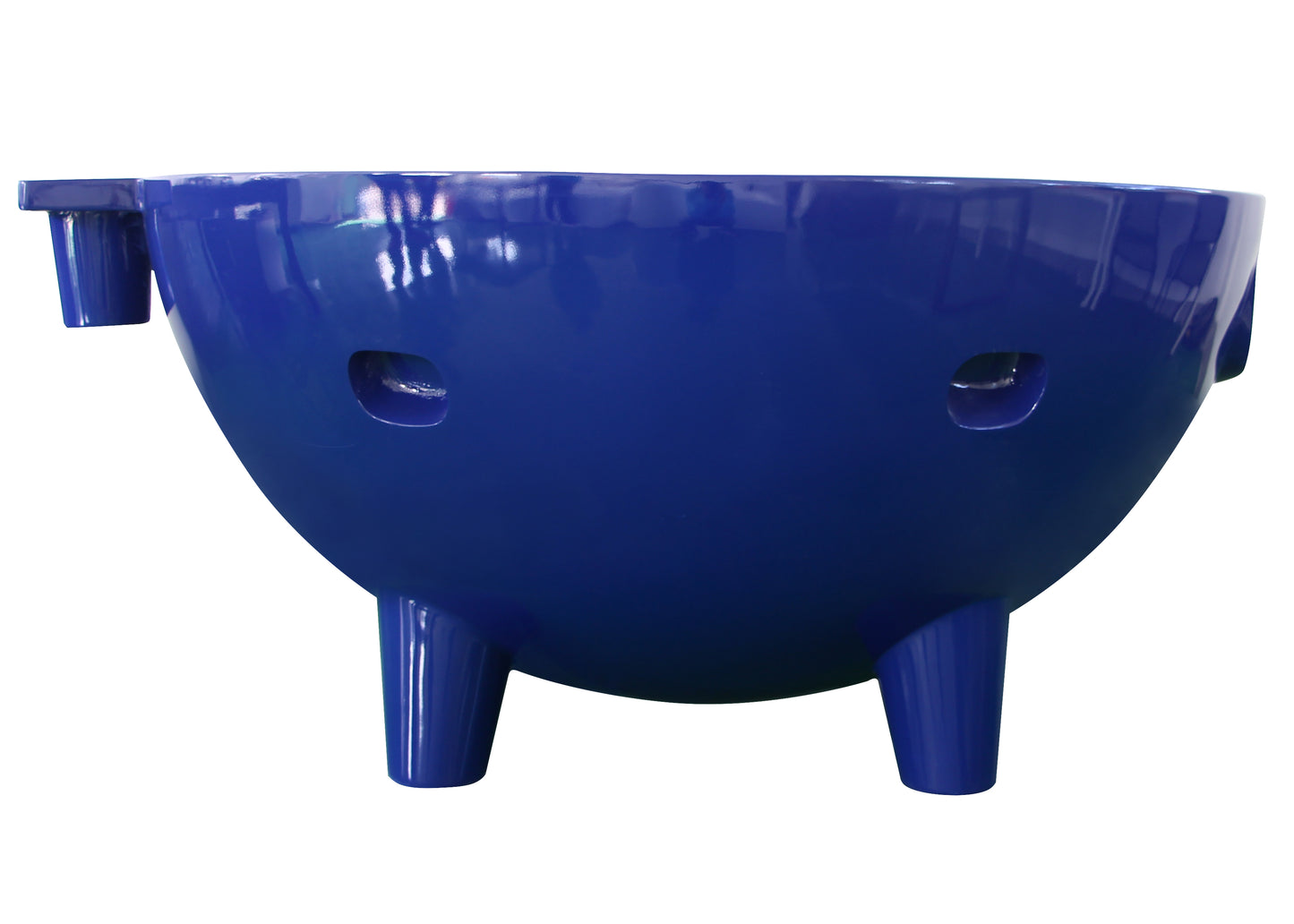 ALFI brand Dark Blue FireHotTub The Round Fire Burning Portable Outdoor Hot Bath Tub