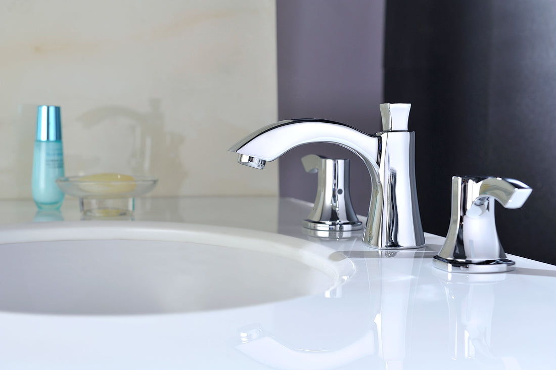 Sonata Series 8 in. Widespread 2-Handle Mid-Arc Bathroom Faucet