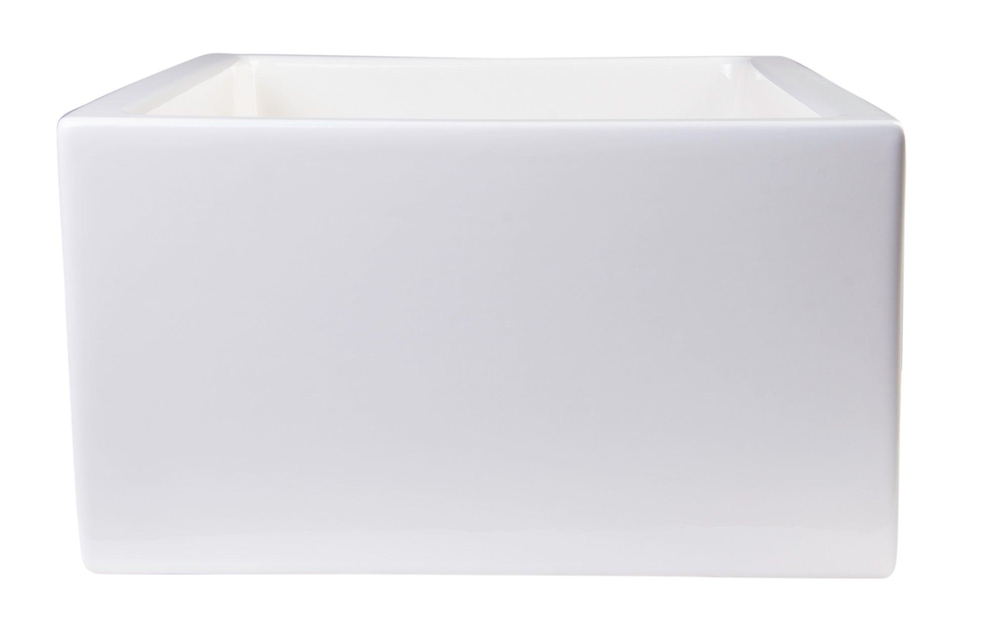 ALFI brand AB3018ARCH-B  30" Biscuit Arched Apron Thick Wall Fireclay Single Bowl Farm Sink