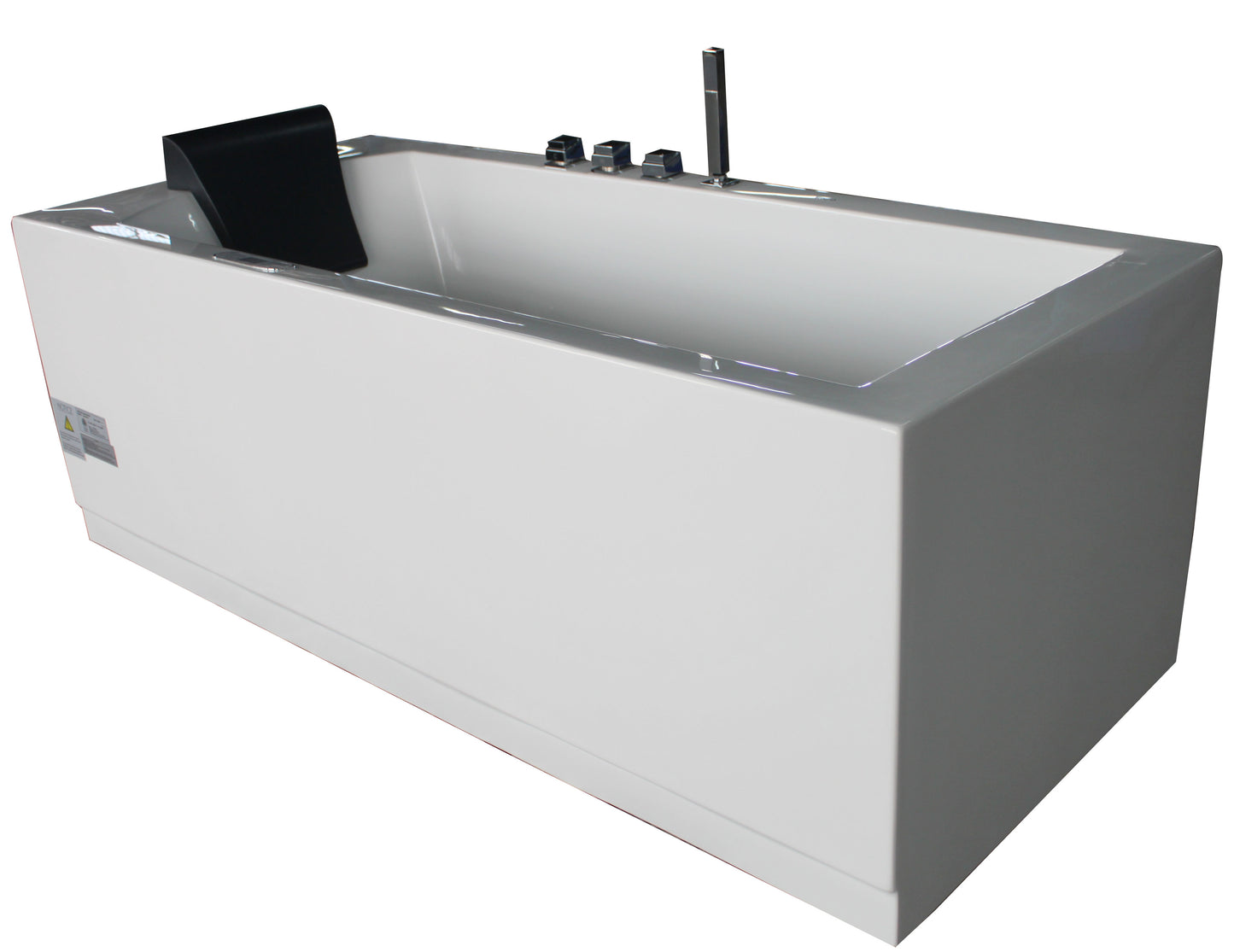 EAGO AM154ETL-R6 6 ft Acrylic White Rectangular Whirlpool Bathtub w Fixtures