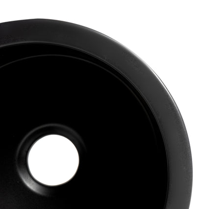 ALFI brand ABF1818R-BM Black Matte Round 18" x 18" Undermount / Drop In Fireclay Prep Sink