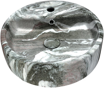 Rhapsody Series Ceramic Vessel Sink in Neolith Marble Finish