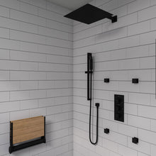 Load image into Gallery viewer, ALFI brand AB3820-BM Black Matte 2&quot; Square Adjustable Shower Body Spray