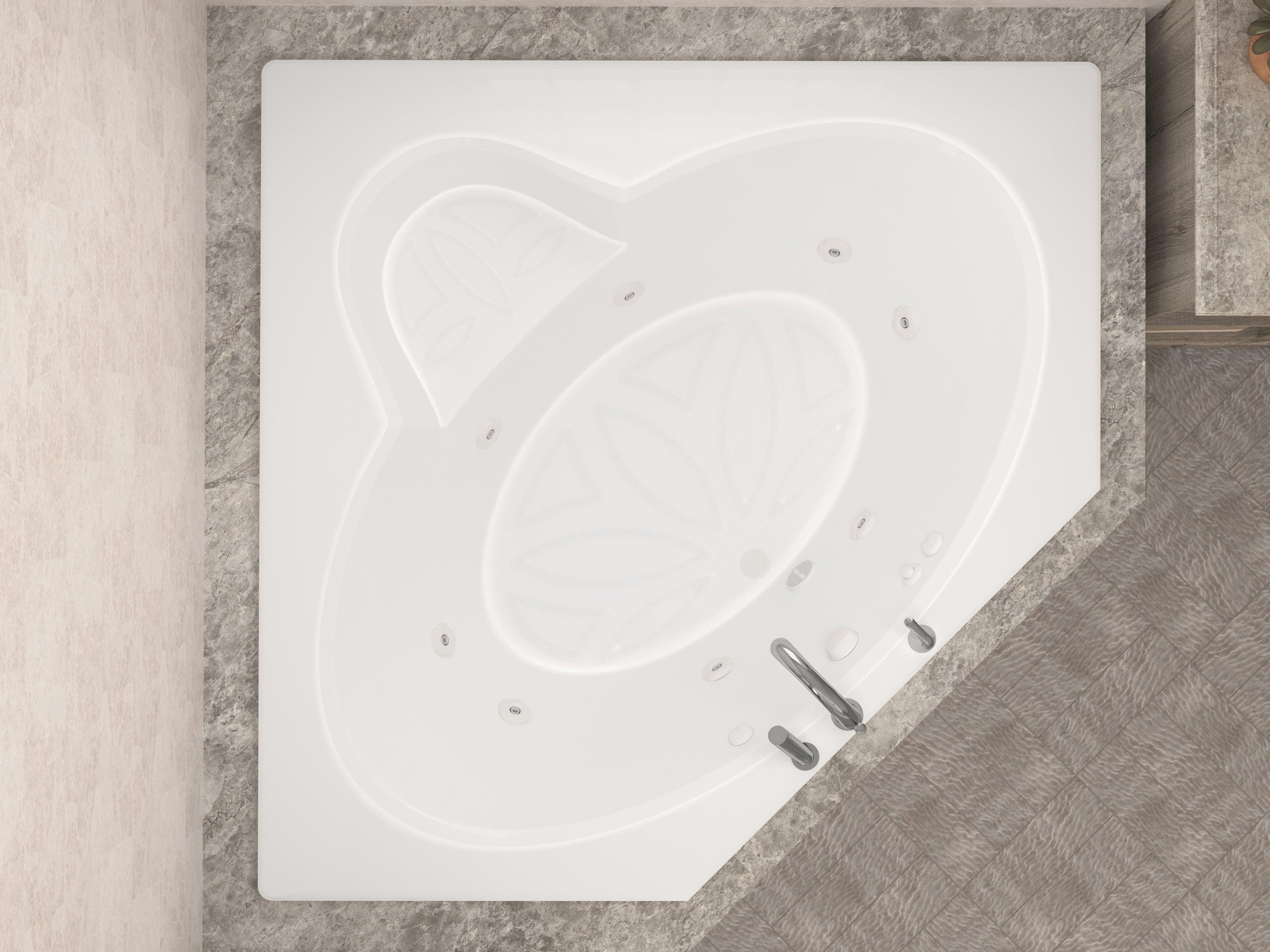 Atlantis Whirlpools Sublime 60 x 60 Corner Whirlpool Jetted Bathtub