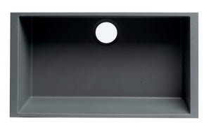 ALFI brand AB3020UM-T Titanium 30" Undermount Single Bowl Granite Composite Kitchen Sink