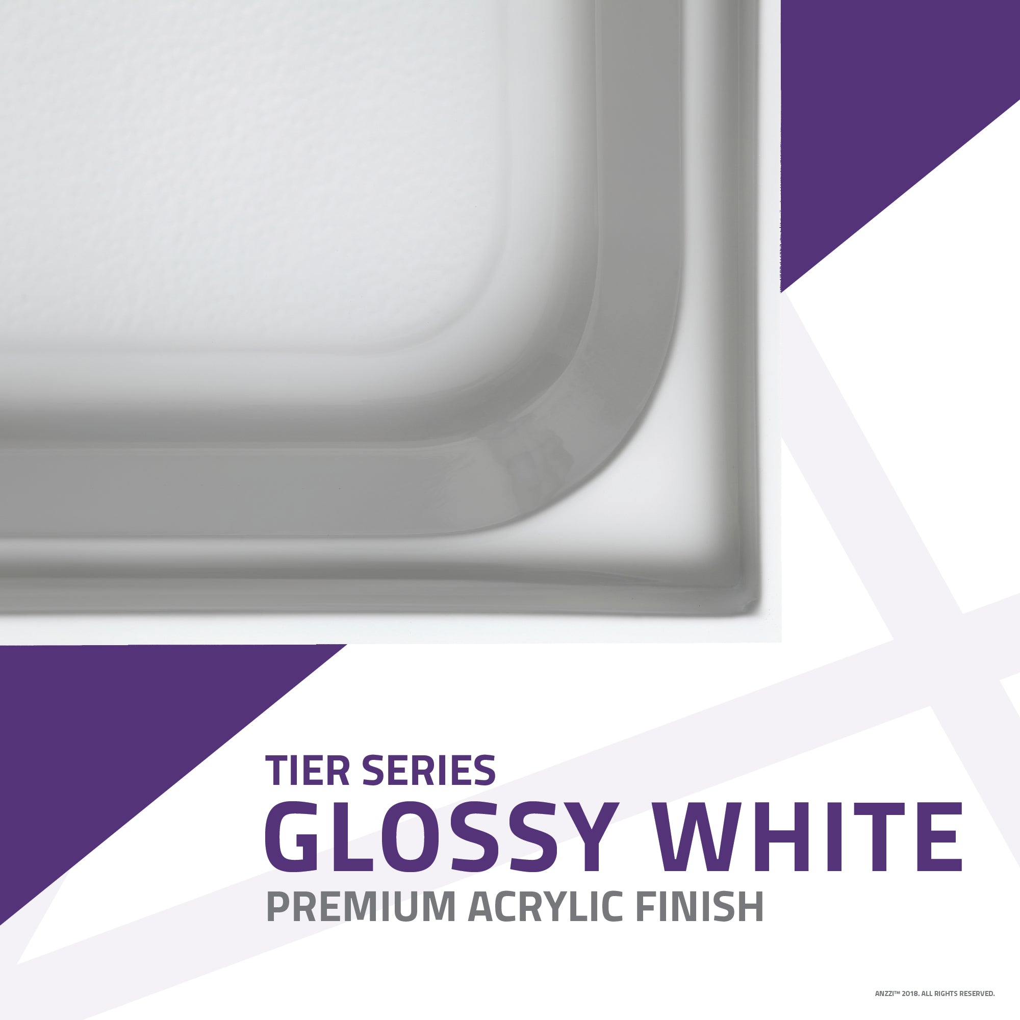 Tier 36 x 60 in. Center Drain Single Threshold Shower Base
