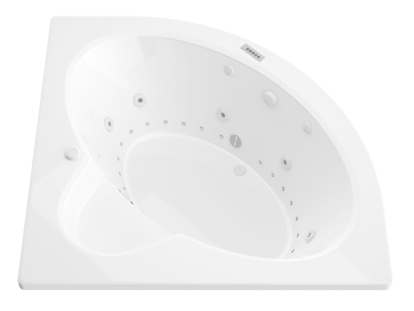 Atlantis Whirlpools Alexandria Deluxe Series 67.125 x 84.625in. Air and Whirlpool Jetted Bathtub in White