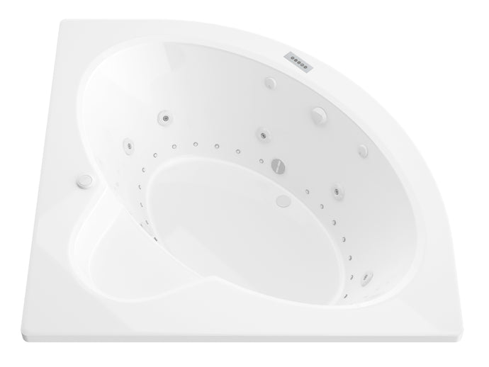 Atlantis Whirlpools Alexandria Deluxe Series 67.125 x 84.625in. Air and Whirlpool Jetted Bathtub in White