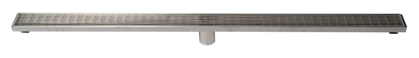 ALFI brand ABLD47D 47" Stainless Steel Linear Shower Drain with Groove Lines