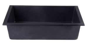 ALFI brand AB3020UM-BLA Black 30" Undermount Single Bowl Granite Composite Kitchen Sink